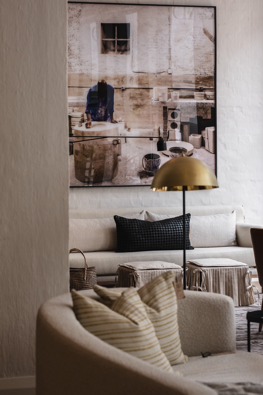 Contemporary furniture piece with natural materials