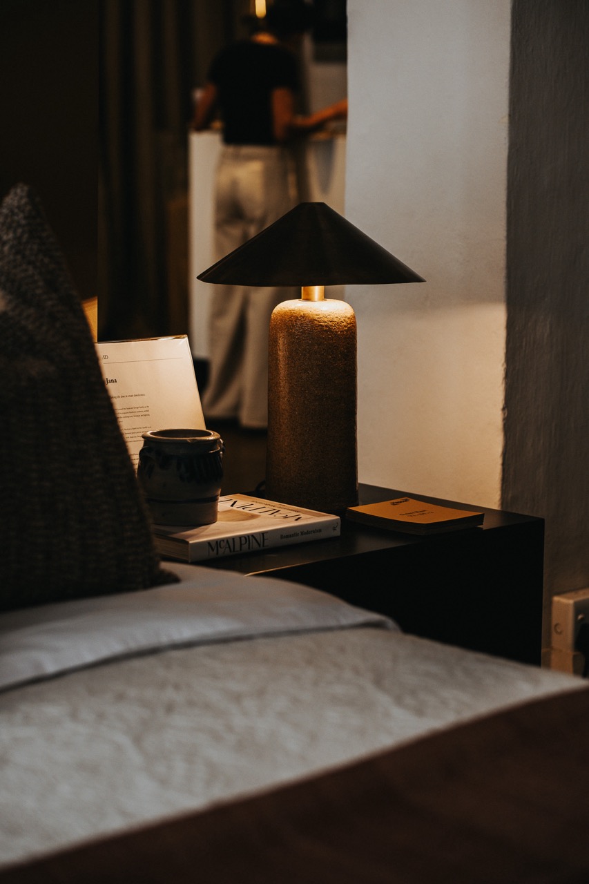 Interior design space with neutral palette and textures