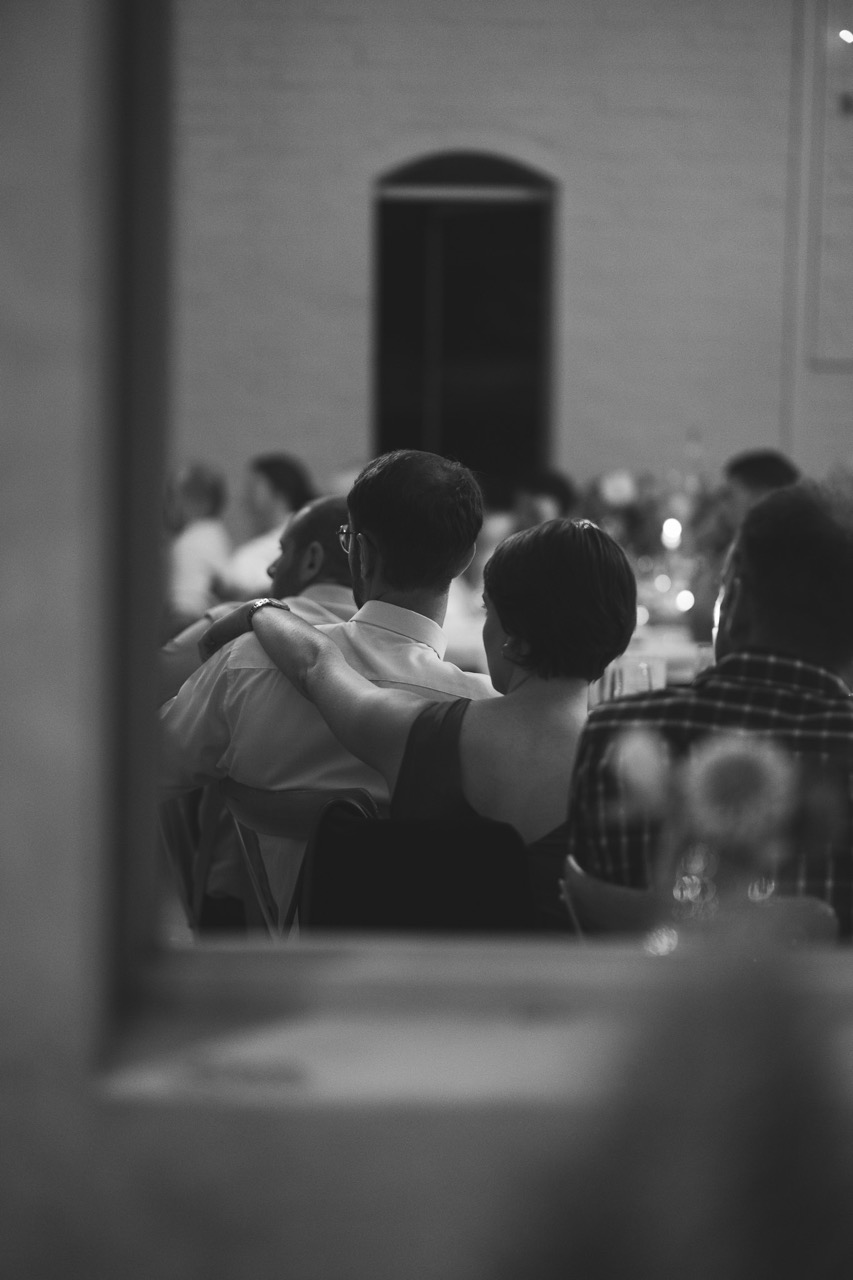 Bride and groom walking