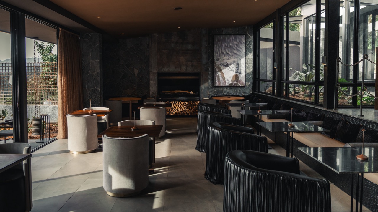 Sophisticated interior architecture featuring custom millwork and designer lighting fixtures